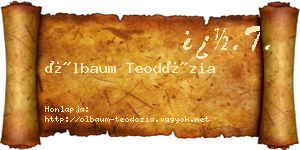 Ölbaum Teodózia névjegykártya